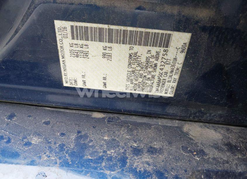 Photo 9 of 2016 Nissan Maxima 3.5 PLATINUM (VIN 1N4AA6AP5GC432758)