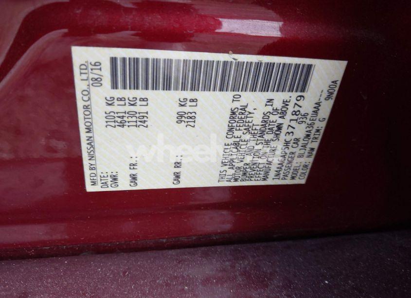 Photo 9 of 2017 Nissan Maxima 3.5 S (VIN 1N4AA6AP5HC371879)