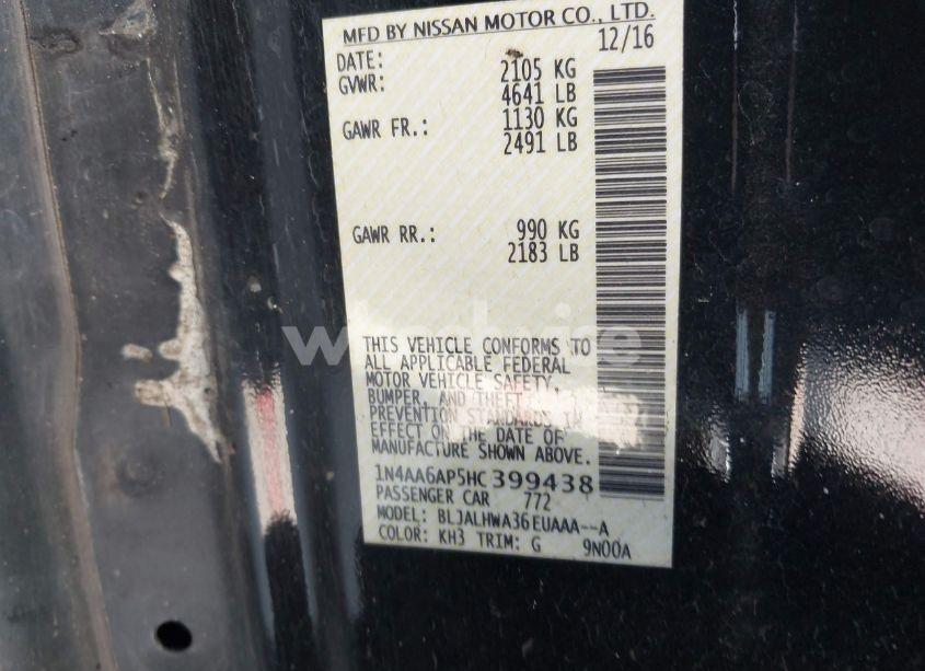 Photo 9 of 2017 Nissan Maxima 3.5 PLATINUM (VIN 1N4AA6AP5HC399438)