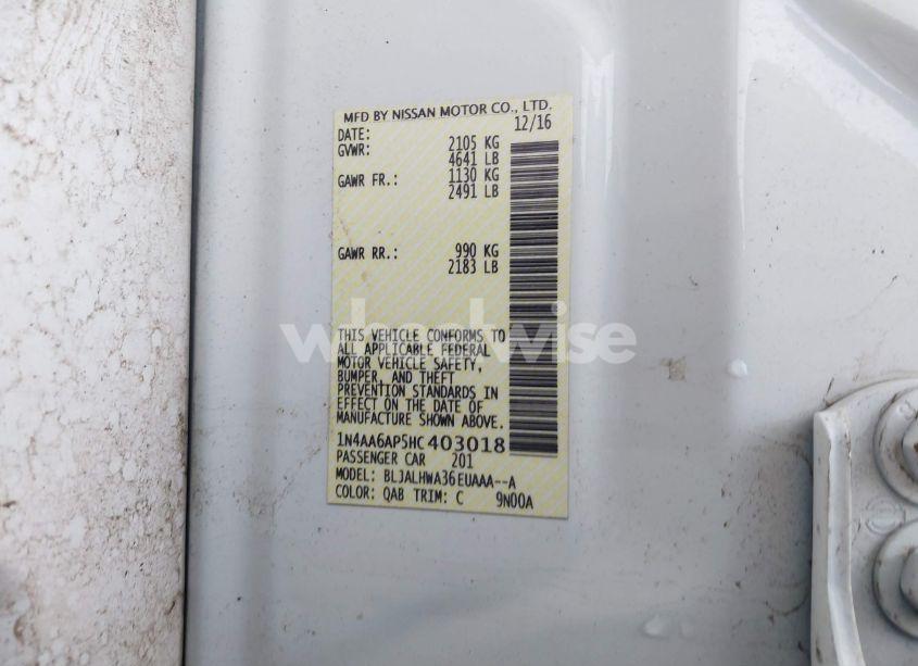 Photo 9 of 2017 Nissan Maxima 3.5 PLATINUM (VIN 1N4AA6AP5HC403018)