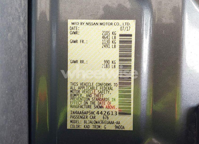 Photo 9 of 2017 Nissan Maxima 3.5 S (VIN 1N4AA6AP5HC442613)