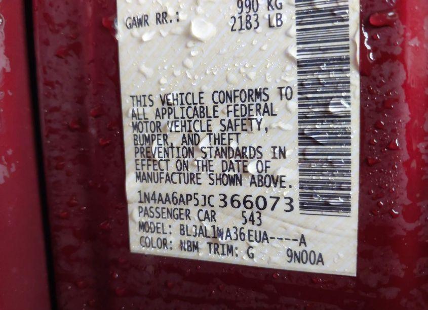 Photo 9 of 2018 Nissan Maxima 3.5 SR (VIN 1N4AA6AP5JC366073)