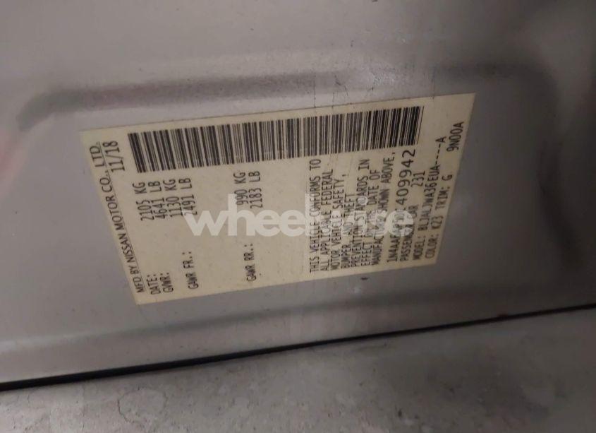 Photo 9 of 2018 Nissan Maxima 3.5 SV (VIN 1N4AA6AP5JC409942)