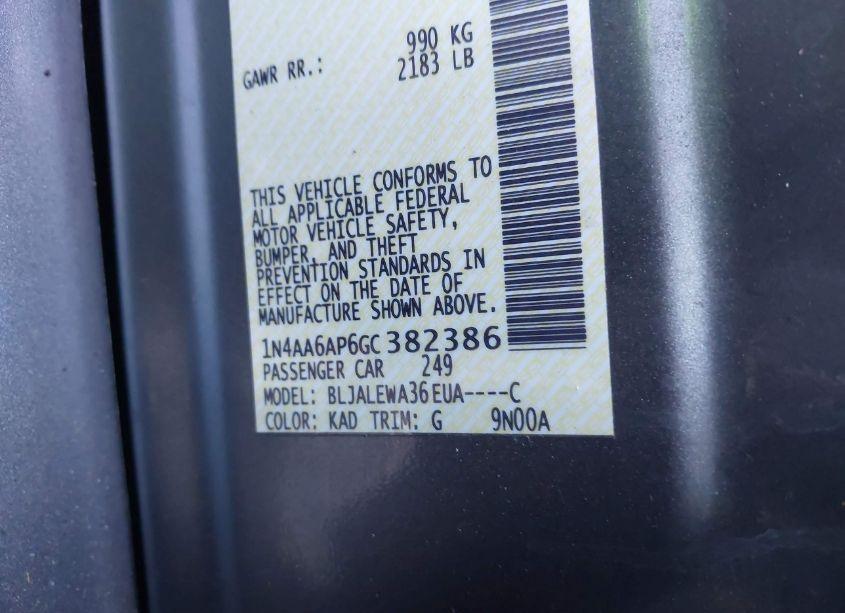 Photo 9 of 2016 Nissan Maxima 3.5 SL (VIN 1N4AA6AP6GC382386)