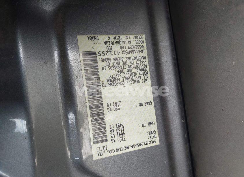 Photo 9 of 2016 Nissan Maxima 3.5 PLATINUM/3.5 S/3.5 SL/3.5 SR/3.5 SV (VIN 1N4AA6AP6GC411255)