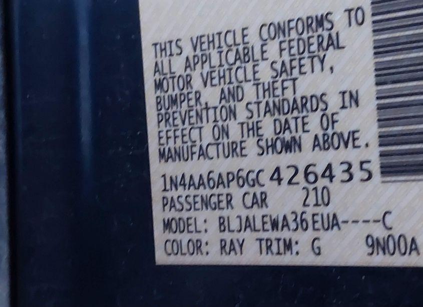 Photo 9 of 2016 Nissan Maxima 3.5 SL (VIN 1N4AA6AP6GC426435)