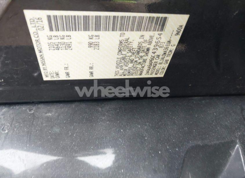 Photo 9 of 2016 Nissan Maxima 3.5 PLATINUM/3.5 S/3.5 SL/3.5 SR/3.5 SV (VIN 1N4AA6AP6GC439654)