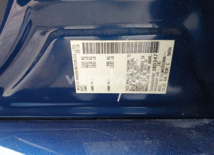 Photo 9 of 2017 Nissan Maxima (VIN 1N4AA6AP6HC380347)