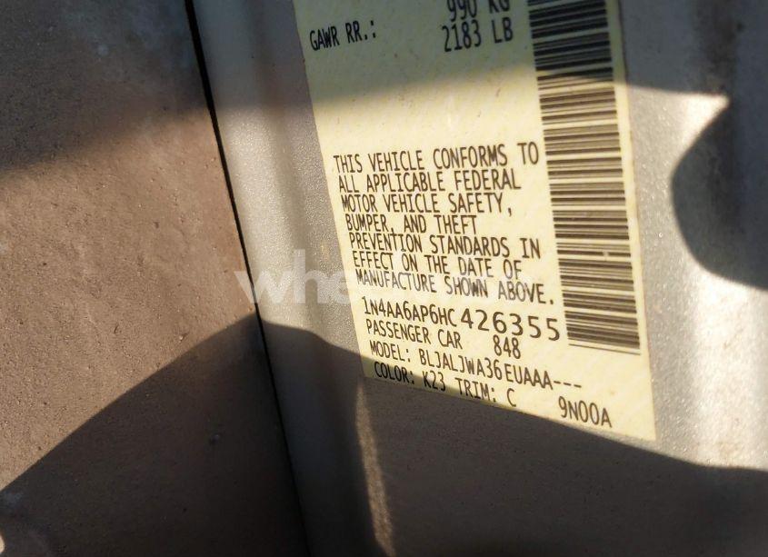 Photo 9 of 2017 Nissan Maxima 3.5 SV (VIN 1N4AA6AP6HC426355)