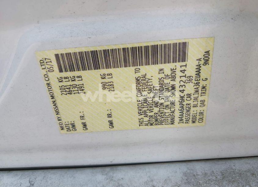 Photo 9 of 2017 Nissan Maxima 3.5 SR (VIN 1N4AA6AP6HC432141)