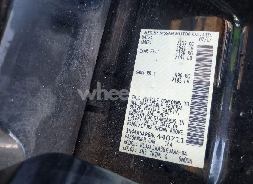 Photo 9 of 2017 Nissan Maxima 3.5 SV (VIN 1N4AA6AP6HC440711)