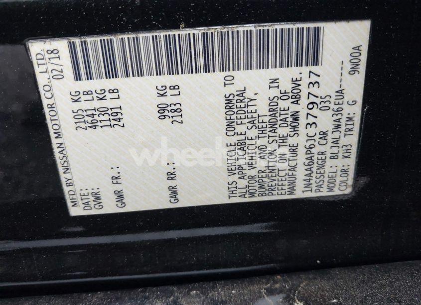 Photo 9 of 2018 Nissan Maxima 3.5 SV (VIN 1N4AA6AP6JC379737)