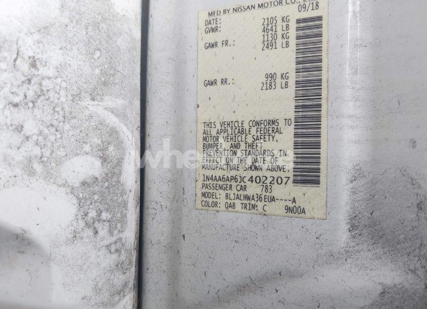 Photo 9 of 2018 Nissan Maxima 3.5 PLATINUM (VIN 1N4AA6AP6JC402207)