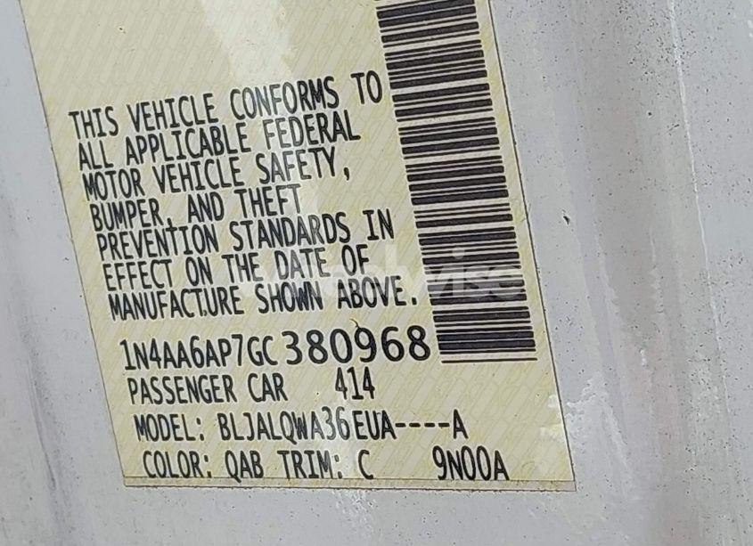 Photo 9 of 2016 Nissan Maxima 3.5 S (VIN 1N4AA6AP7GC380968)