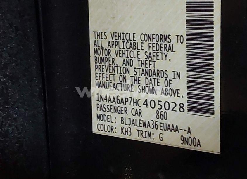 Photo 9 of 2017 Nissan Maxima 3.5 SL (VIN 1N4AA6AP7HC405028)