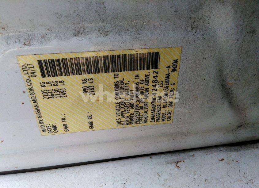 Photo 9 of 2017 Nissan Maxima 3.5 S (VIN 1N4AA6AP7HC424842)