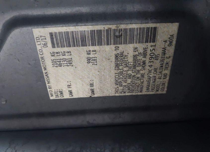 Photo 9 of 2017 Nissan Maxima 3.5 SL (VIN 1N4AA6AP7HC439051)