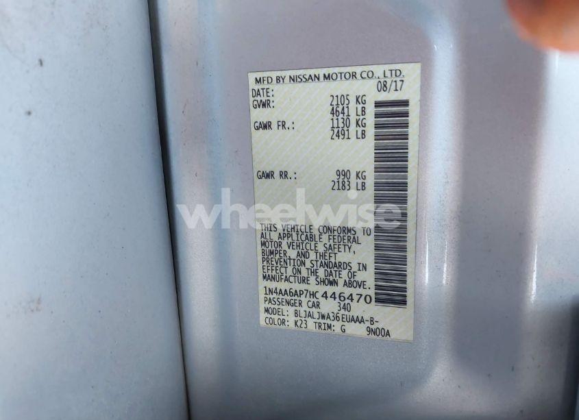 Photo 9 of 2017 Nissan Maxima 3.5 SV (VIN 1N4AA6AP7HC446470)