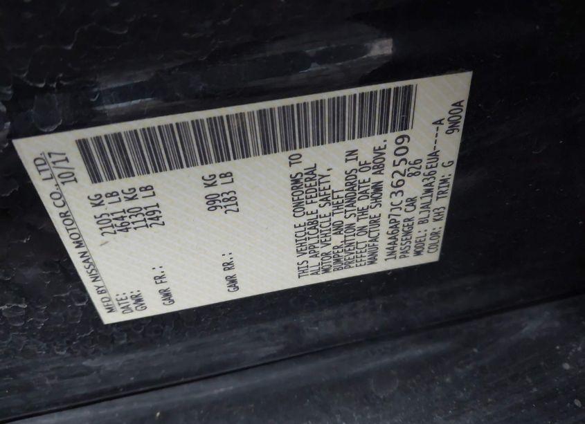 Photo 9 of 2018 Nissan Maxima 3.5 SR (VIN 1N4AA6AP7JC362509)