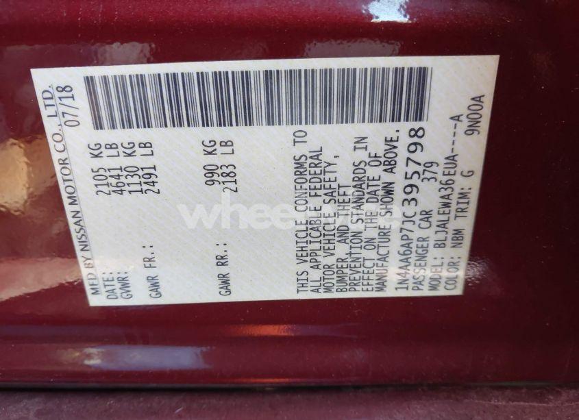 Photo 9 of 2018 Nissan Maxima 3.5 SL (VIN 1N4AA6AP7JC395798)