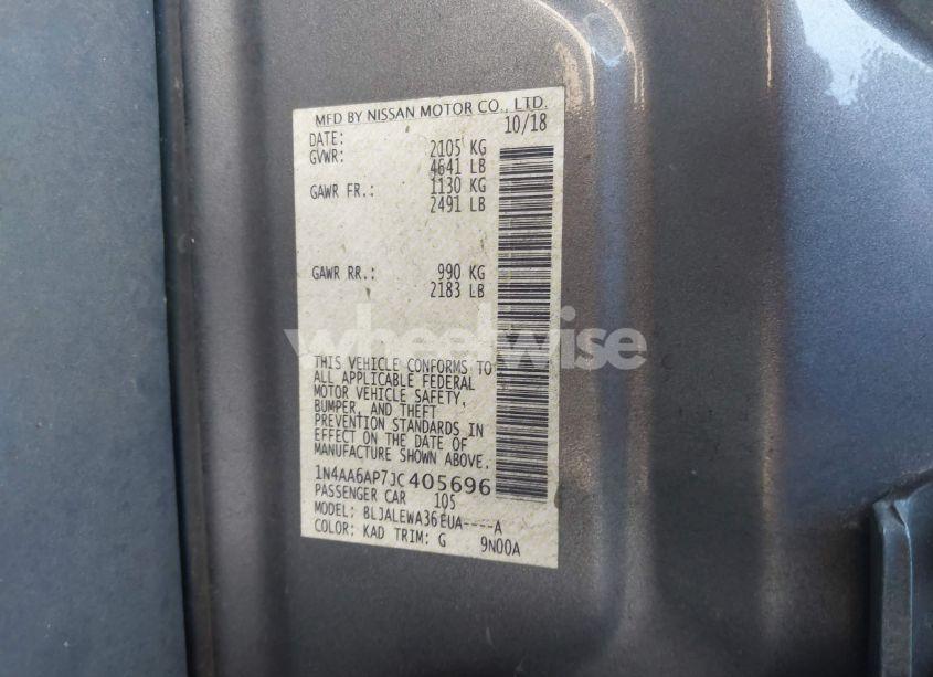 Photo 9 of 2018 Nissan Maxima 3.5 SL (VIN 1N4AA6AP7JC405696)