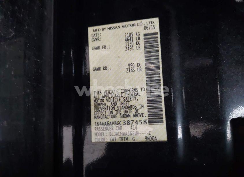 Photo 9 of 2016 Nissan Maxima 3.5 PLATINUM (VIN 1N4AA6AP8GC387458)