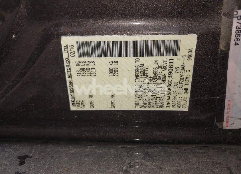 Photo 9 of 2016 Nissan Maxima 3.5 SR (VIN 1N4AA6AP8GC390831)