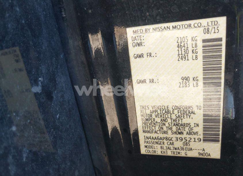 Photo 9 of 2016 Nissan Maxima 3.5 SV (VIN 1N4AA6AP8GC395219)