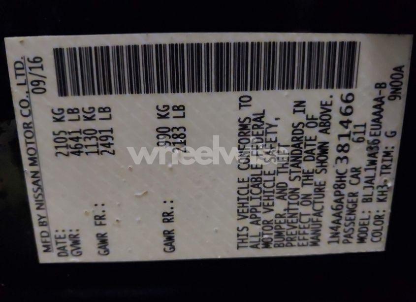 Photo 9 of 2017 Nissan Maxima 3.5 SR (VIN 1N4AA6AP8HC381466)