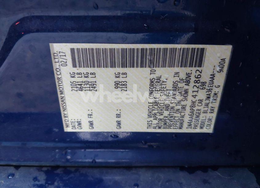 Photo 9 of 2017 Nissan Maxima 3.5 SV (VIN 1N4AA6AP8HC412862)