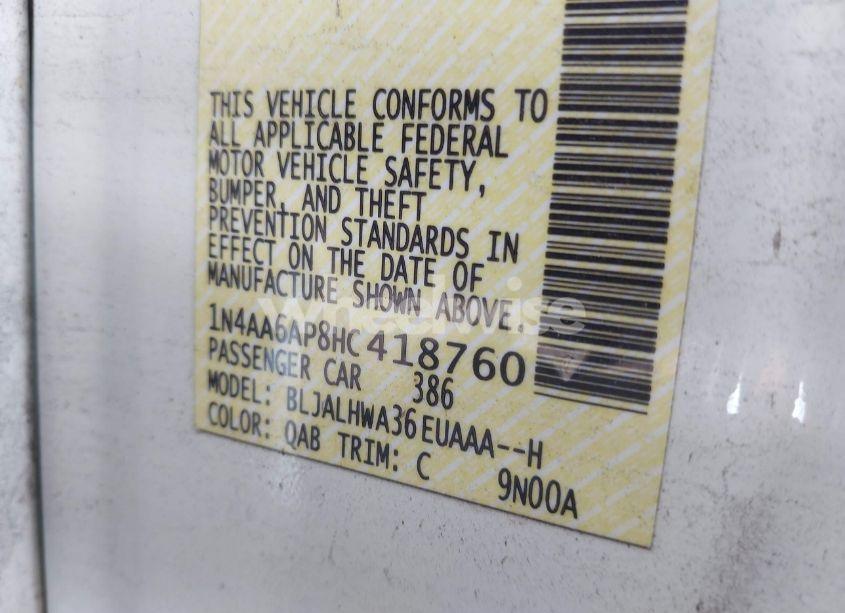 Photo 9 of 2017 Nissan Maxima 3.5 PLATINUM (VIN 1N4AA6AP8HC418760)