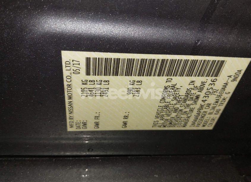 Photo 9 of 2017 Nissan Maxima 3.5 SL (VIN 1N4AA6AP8HC430536)