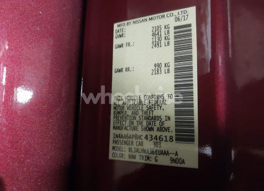 Photo 9 of 2017 Nissan Maxima 3.5 PLATINUM (VIN 1N4AA6AP8HC434618)