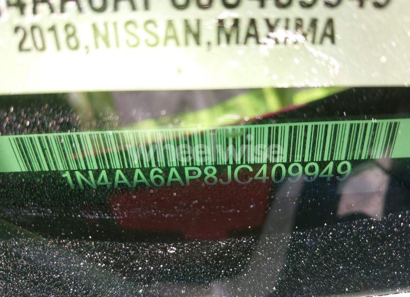 Photo 9 of 2018 Nissan Maxima 3.5 SV (VIN 1N4AA6AP8JC409949)