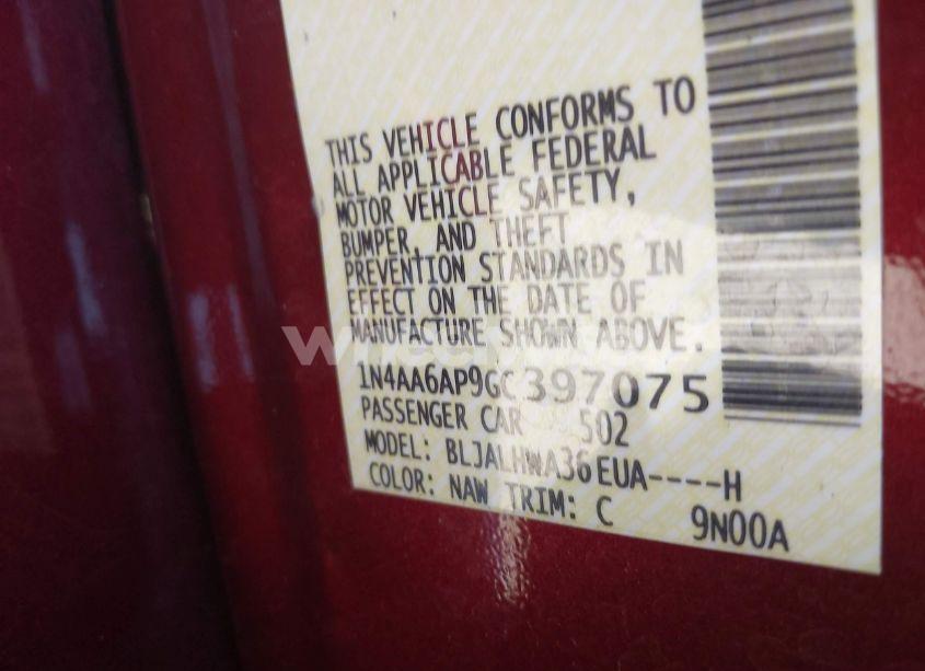 Photo 9 of 2016 Nissan Maxima 3.5 PLATINUM (VIN 1N4AA6AP9GC397075)