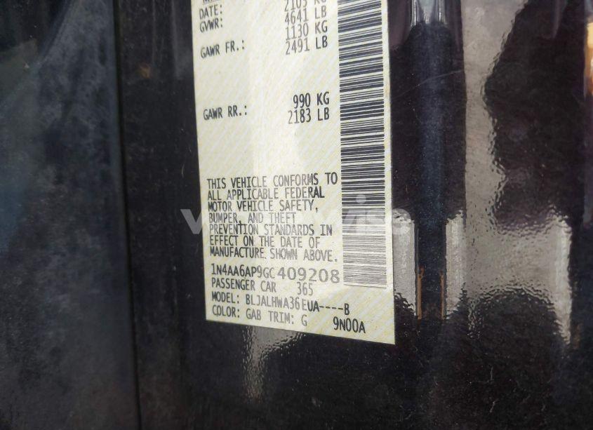 Photo 9 of 2016 Nissan Maxima 3.5 PLATINUM (VIN 1N4AA6AP9GC409208)