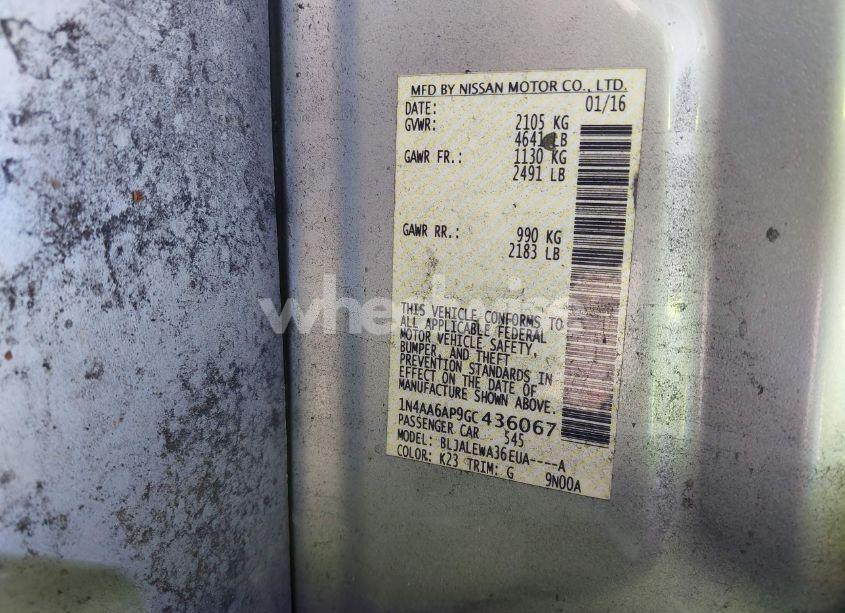 Photo 9 of 2016 Nissan Maxima 3.5 SL (VIN 1N4AA6AP9GC436067)