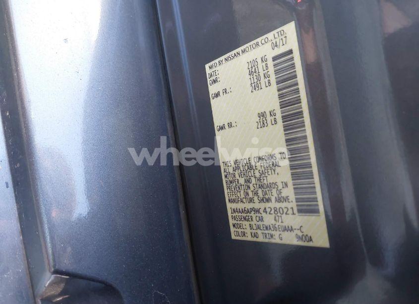 Photo 9 of 2017 Nissan Maxima 3.5 SL (VIN 1N4AA6AP9HC428021)