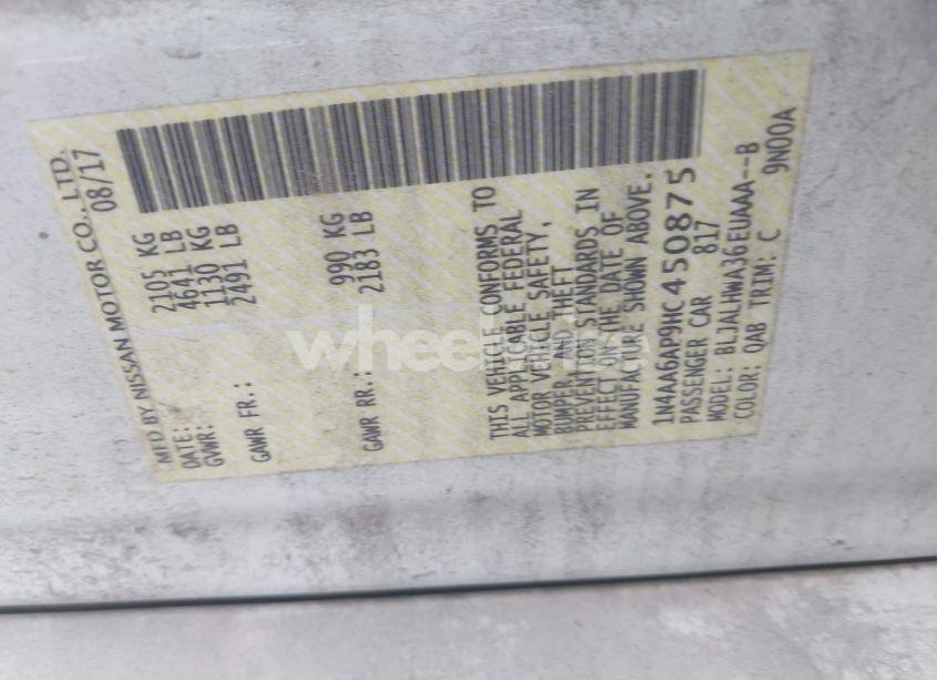 Photo 9 of 2017 Nissan Maxima 3.5 PLATINUM (VIN 1N4AA6AP9HC450875)