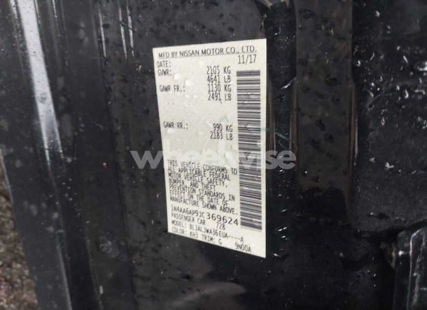 Photo 9 of 2018 Nissan Maxima 3.5 SV (VIN 1N4AA6AP9JC369624)