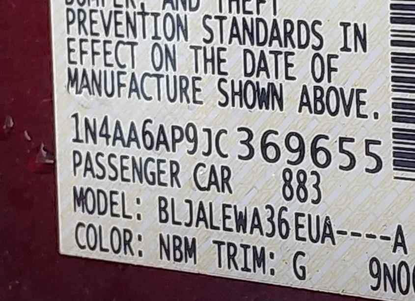 Photo 9 of 2018 Nissan Maxima 3.5 SL (VIN 1N4AA6AP9JC369655)