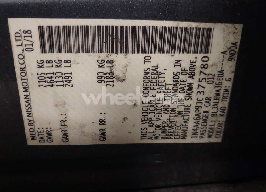 Photo 9 of 2018 Nissan Maxima 3.5 SL (VIN 1N4AA6AP9JC375780)