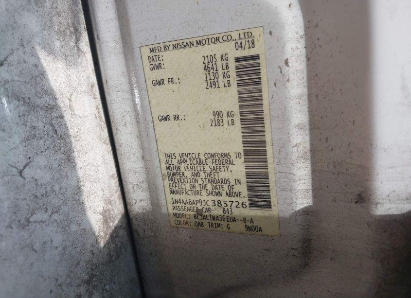 Photo 9 of 2018 Nissan Maxima 3.5 SR (VIN 1N4AA6AP9JC385726)