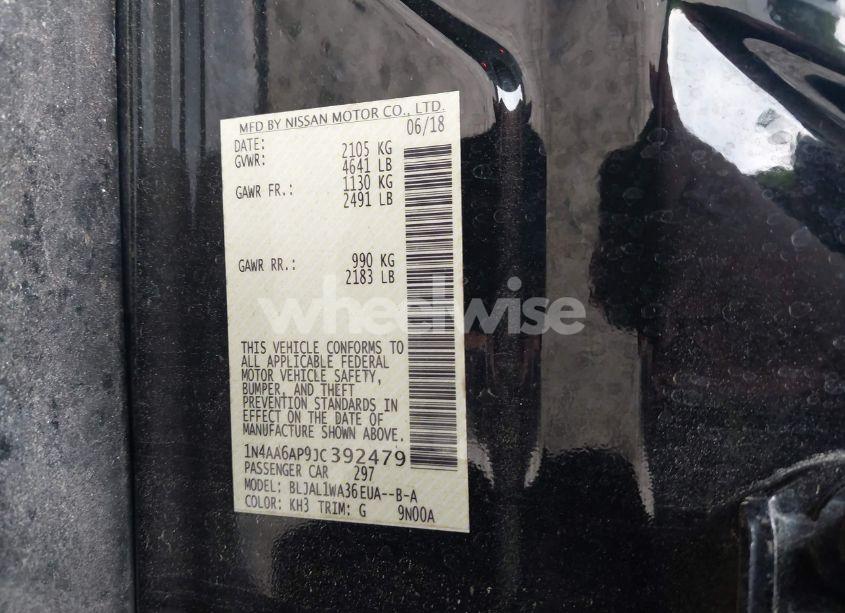 Photo 9 of 2018 Nissan Maxima 3.5 SR (VIN 1N4AA6AP9JC392479)