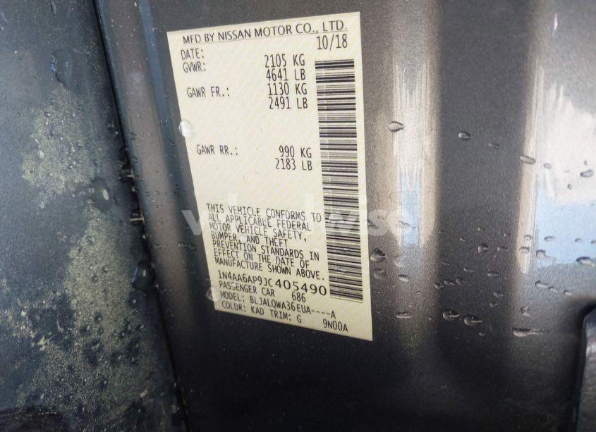 Photo 9 of 2018 Nissan Maxima 3.5 S (VIN 1N4AA6AP9JC405490)