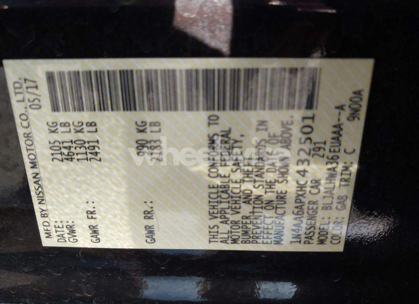 Photo 9 of 2017 Nissan Maxima 3.5 PLATINUM (VIN 1N4AA6APXHC432501)