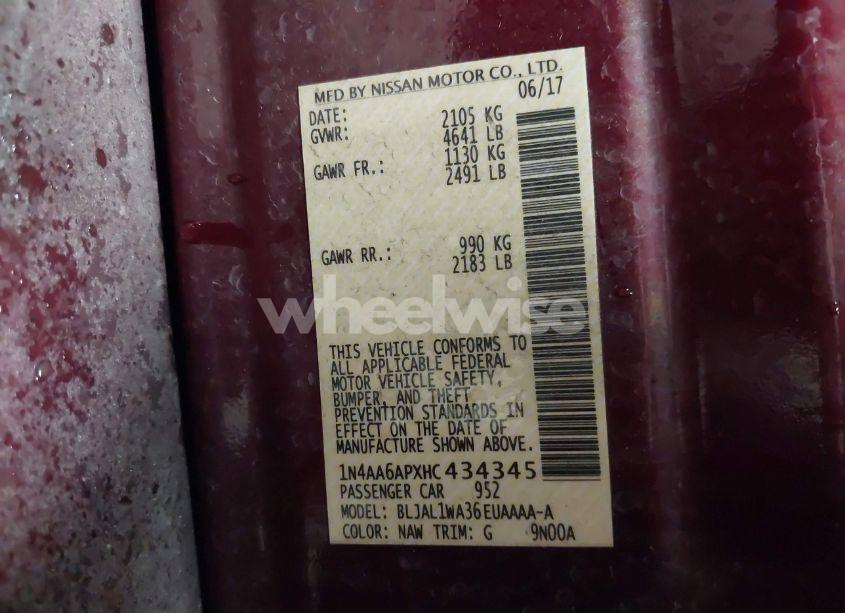 Photo 9 of 2017 Nissan Maxima 3.5 SR (VIN 1N4AA6APXHC434345)