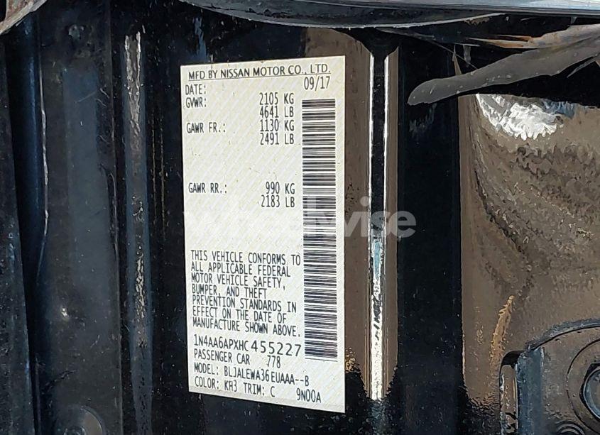 Photo 9 of 2017 Nissan Maxima 3.5 SL (VIN 1N4AA6APXHC455227)