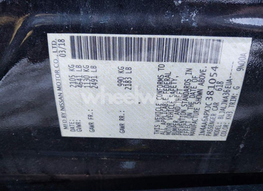 Photo 9 of 2018 Nissan Maxima 3.5 SV (VIN 1N4AA6APXJC381054)