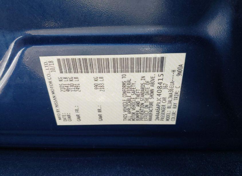 Photo 9 of 2018 Nissan Maxima 3.5 SV (VIN 1N4AA6APXJC408415)